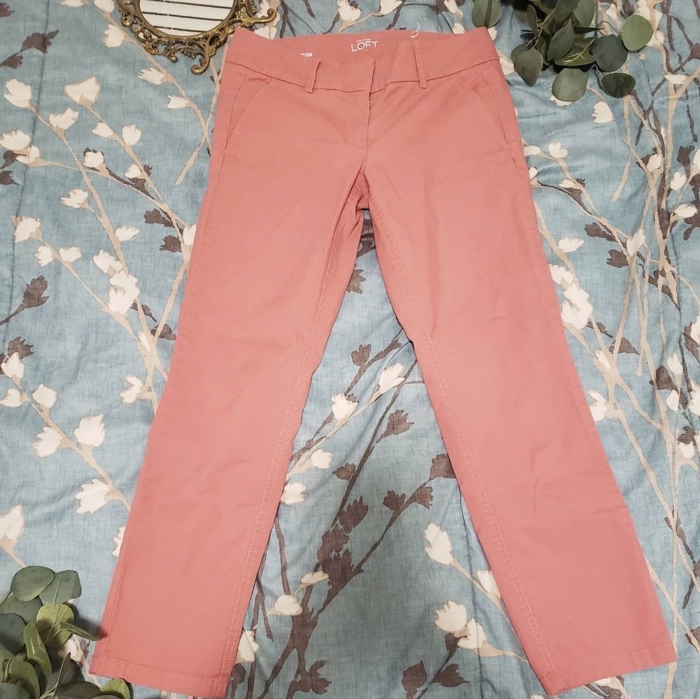 Ann Taylor Loft Salmon Chino Pants (2)